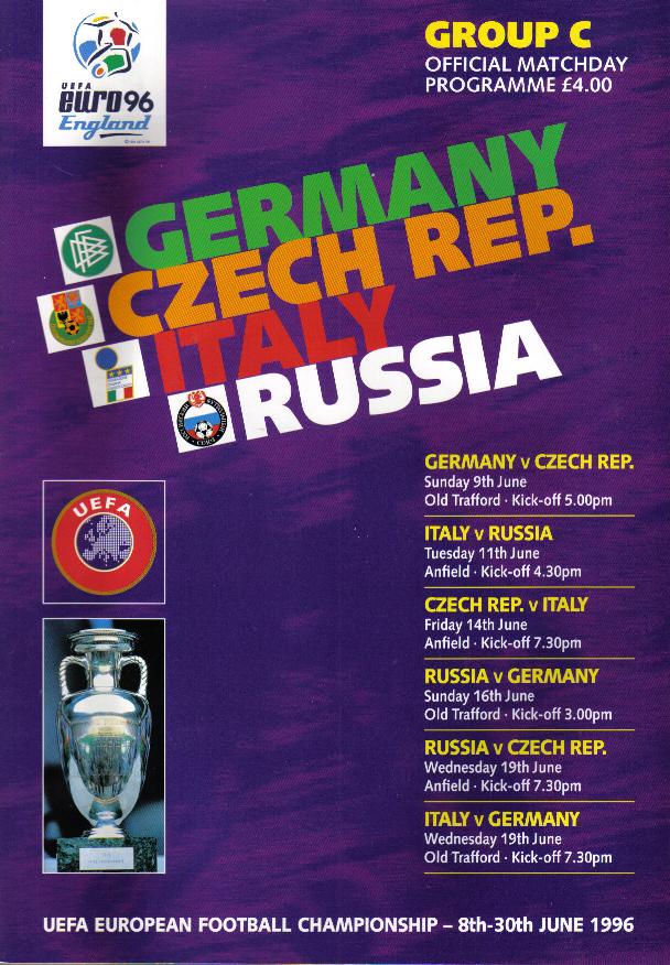 EURO 96 GROUP C - GERMANY, CZECH REP, ITALY & RUSSIA